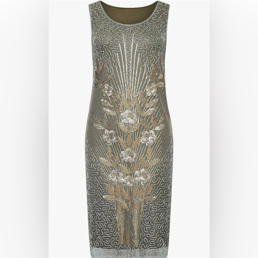 BABEYOND 1920s  Style Flapper Dress 
Beaded Great Gatsby Party Dress Size S - Picture 2 of 11